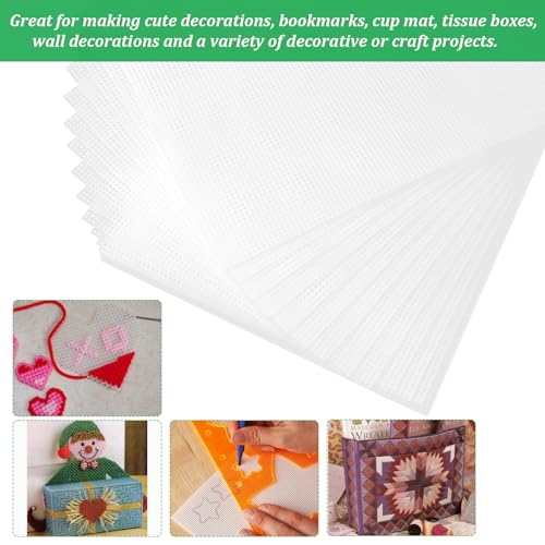 5 Pieces Plastic Canvas Sheets 5 Count, 15x11.3in Plastic Mesh Sheet - size: 11.3x15in-5pcs