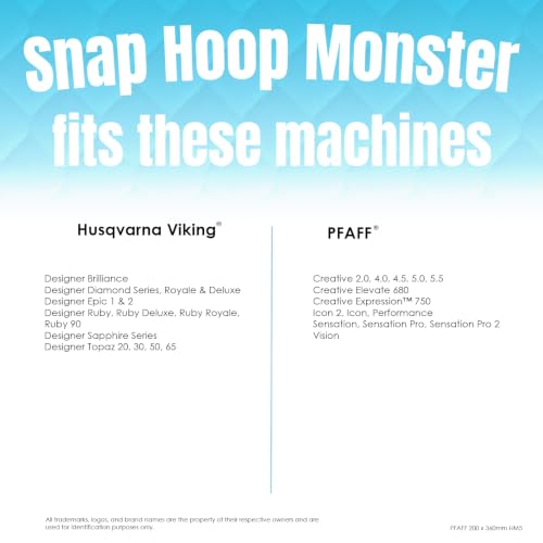 Snap Hoop Monster for Husqvarna Viking/Pfaff (200 x 360mm)