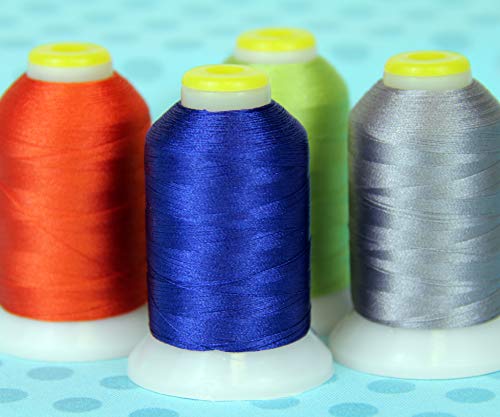 ThreadArt 60wt Embroidery Bobbin Thread, 1000M, Lime Green - color: Lime Green