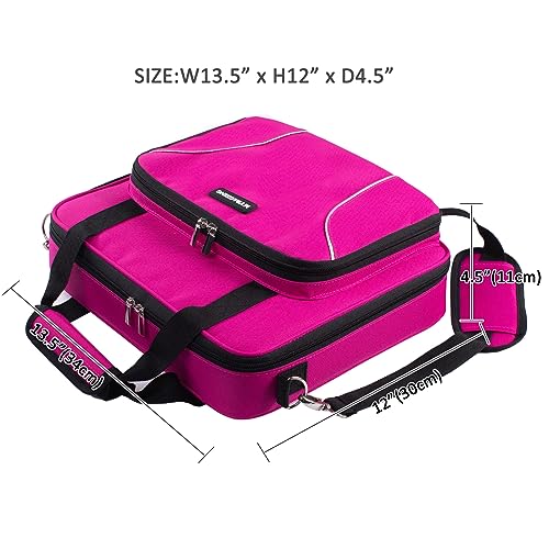 Large Embroidery Bag, Cross Stitch Organizer & Needlepoint Project Bag - color: Power Pink