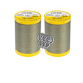Coats & Clark Cotton All Purpose Sewing Thread 100% Mercerized Cotton 225 Yards Each Spool S970 2 Pack Bundle with 3 Bella's Crafts Needle Threaders (Green Linen) - color: Green Linen