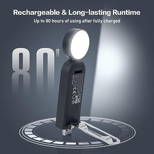 VAVOFO USB Rechargeable Book Light, Bookmark Clip on LED Reading Light - color: Gray