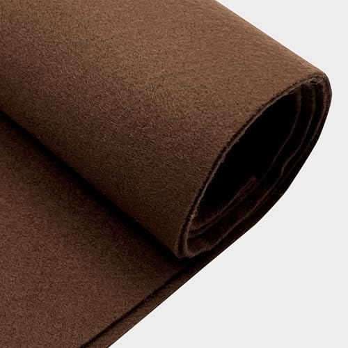 EOVEA - Acrylic Felt Fabric by The Yard - Soft and Durable 72" Wide & 1.6mm Thick Felt Sheets for DIY Crafts, Sewing, Upholstery, Cushion, Padding, Costumes(Brown, 1 Yard) - color: Brown, size: 1 Yard