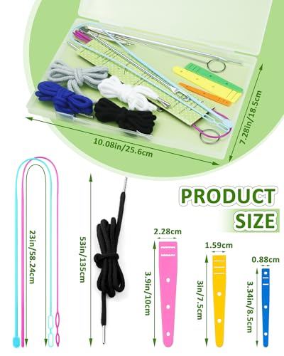 FIVEIZERO Drawstring Threader Tools & Draw Cords for Drawstring Replacement - size: 4 cords