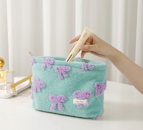 getgto 2 Pcs Makeup Bags, Large Cosmetic Bag Travel Toiletry Bag - color: Girly green