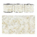 Artisanal Yarn Collection Multifiber Fancy Yarn for Knitting Crocheting Crafts DIY, Set of 3 Rolls (White & Gold) - color: White & Gold