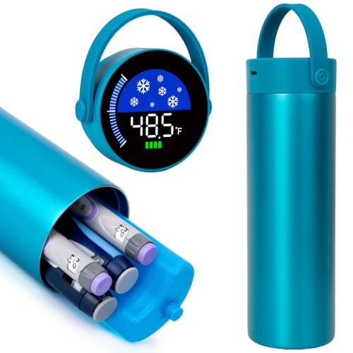 YOUSHARES Insulin Cooler Travel Case with Smart Temperature Display - color: 02_sky Blue