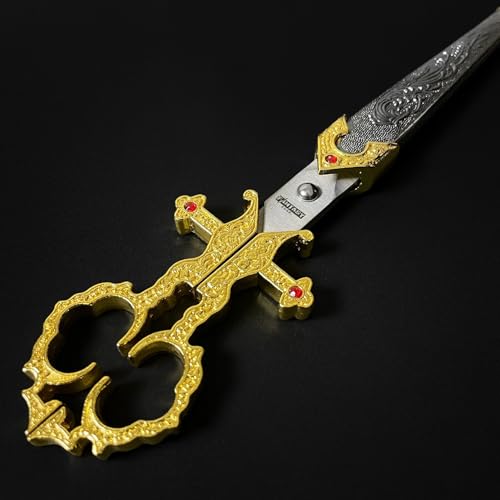 Fantasy Edge Medieval Decorative Scissors with Sheath Cover – Vintage Renaissance Style Craft Scissors for Sewing, Display, Office Décor, Collectors, and Unique Gift Ideas