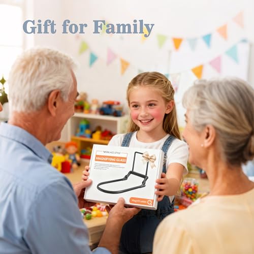 Magnifying Glass with Light for Reading,Rechargeable Hands Free Magnifier