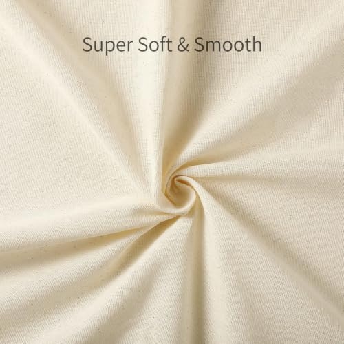 100% Muslin Fabric by Yard, 5 Yards x 63" Natural Cotton Fabric - color: Natural, size: 5 Yards