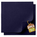 Navy Blue Soft Felt Sheets for Crafts, 12" x 12", 1.6mm Thick, 2 Pcs - color: Navy Blue