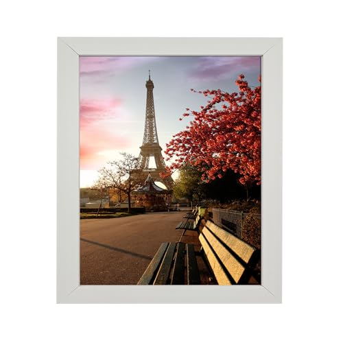 10x12 Photo Frame Gallery Picture frame with 8x10 mat,Freestanding and Wall Mountable,White - color: White, size: 10x12