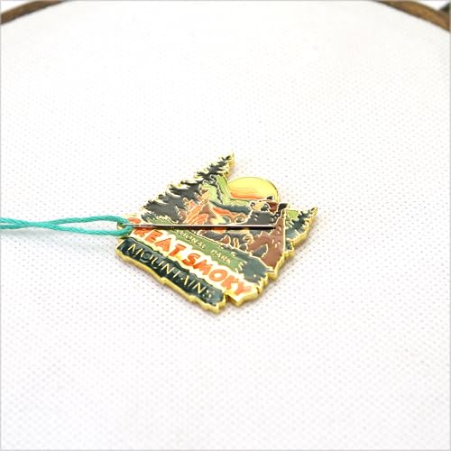 Awesome Pattern Studio Needle Minder Set - Great Smoky Mountains National Park Magnetic Needle Minder + 2 Needle Threaders. Enamel Pin for Cross Stitch, Embroidery and Craft - size: Great Smoky Mountains Modern Design - SET #1