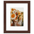 Golden State Art 8x10 Brown Picture Frame Mat for 5x7 Real Glass - color: Walnut, size: 8x10