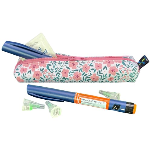 Sugar Medical MedMate GLP-1 & Insulin Pen Travel Case for 2 Pens - color: Luna Floral