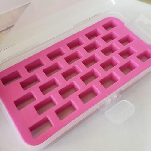 HONEYSEW Set of 2 Bobbin Box Organizers Sewing Machine bobbins Holder Contain 28 bobbins Storage Case - color: normal bobbins box
