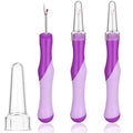 3 PCS Seam Rippers for Sewing, Needle and Thread Seam Ripper, Stitch Remover Tool for Hand Sewing, Knitting, Cross Stitching, Embroidery and Thread Removal (Purple)