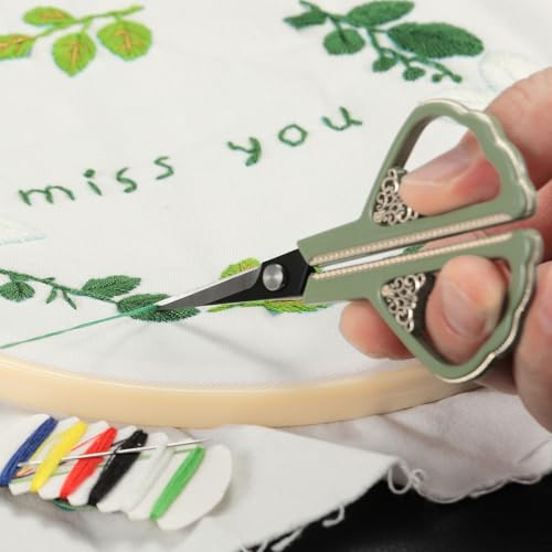 YOUGUOM Sewing Scissors, Small Sharp Embroidery Scissor - color: Light Green