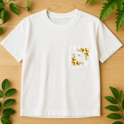 ORIGACH 4 Sheets Water Soluble Embroidery Patterns Stabilizers - Pre-Printed Bee & Flower Designs - Stick and Stitch Embroidery Paper Hand Sewing Stabilizers for Embroidery Beginners - color: Bee & Flower