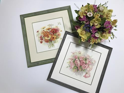 RIOLIS 1335 Watercolor Roses Counted Cross Stitch Kit 11.75 x 11.75 in