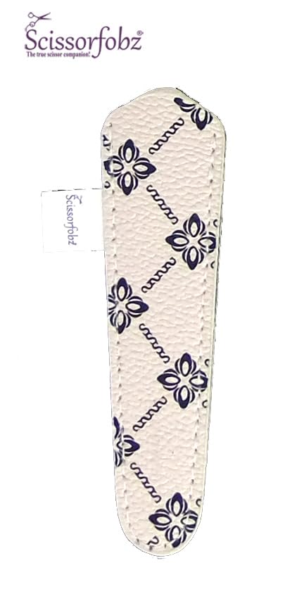 Designer Scissors Sheaths Shears Protective Covers-For Small Embroidery Scissors - Beige & Black Floral Diamonds Design-#SS-242 - color: Beige & Black Floral Diamonds, size: Single Small Size