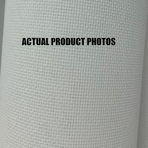 19" X 17", 18 mesh Needlepoint Canvas, White Needlepoint Canvas Embroidery Blank Cloth - color: WHITE
