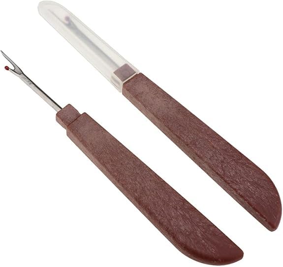 Brown Needle Art Cross-Stitch Removal Crafting Removing Threads Sewing Stitch Opener Seam Rip-per Thread Remover Stitch Unpicker Professional Design,Seam Rippers,Sewing Notions and Supplies Tools