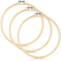 TINDTOP Bamboo Embroidery Hoops, 3 Pieces 6 Inch Cross Stitch Frame - size: 6IN, 3 PCS