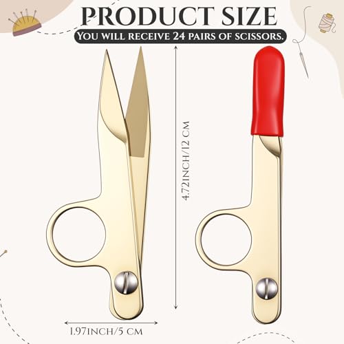 1 Pcs Mini Upgrade Sewing Scissors Fabric Thread Snips Scissors for Sewing Tiny Premium Tailor with Protective Cover Supplies Cutting Clothes Fishing Line Fabric Yarn (Gold) - color: Gold