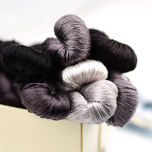 Natural 100% Silk Thread, Handmade Embroidery Thread Silk Floss 7 Colors 110m Each (14) - color: 14
