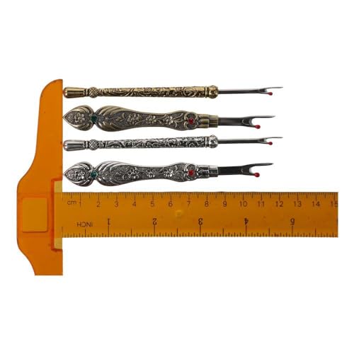 4 Pcs Sewing Seam Rippers,Vintage Stitch Eraser Retro Alloy Metal Seam Sewing Thread Ripper for Suture Removal Sewing Accessory Tools