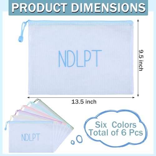 Geetery 6 Pack Needlepoint Project Bags Ndlpt Zipper Pouch, Classic, Pastel - color: Pastel