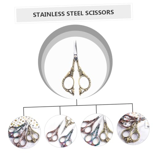 minkissy Stainless Steel Bird Scissors 4.72 in Fine Tip Small Scissors for Eyebrow Beard Eyelash Trimming Embroidery Sewing Craft Home Use Cutter