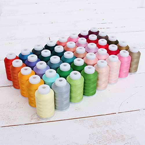 40 Color Set ThreadArt Machine Embroidery Thread, 1000M, Deep - color: SET D - 40 DEEP&RICH