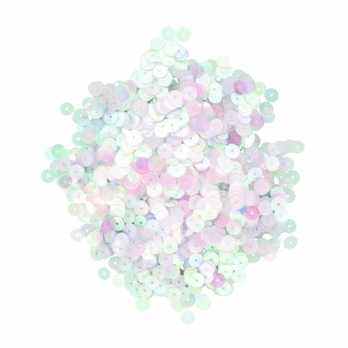 Mandala Crafts 6mm Flat Round AB Iridescent Sequins for Sewing Embroidery - color: AB Iridescent, size: 6mm Flat Sequins