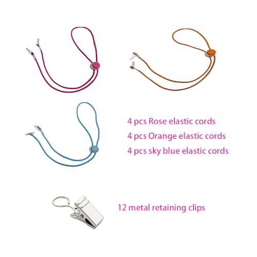 TTBellok 24 Pcs Universal Fabric Holders, Adjustable Cross Stitch Fastening, Embroidery Side Clips for Scroll Rod Canvas