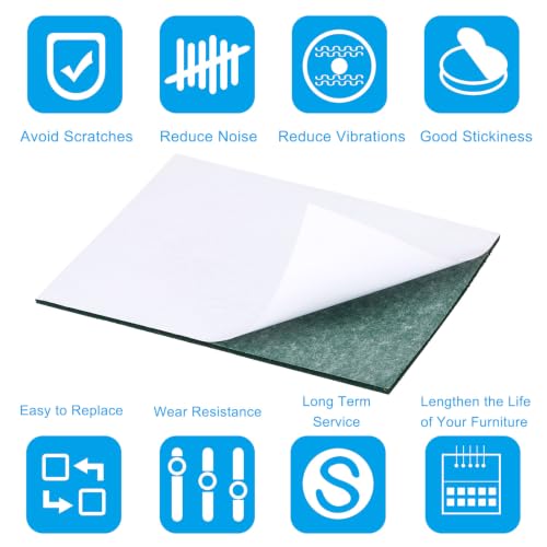 PATIKIL 8x6 Inch Lamp Base Felt, 6Pack 3mm Thickness Rectangle Felt Furniture Pad Soft Adhesive Non-Slip Anti-Scratch Backed Felt for Lamp Furniture DIY Craft, Dark Green - color: Dark Green, size: 8x6 Inch
