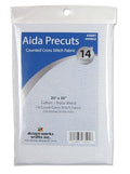 Design Works Crafts 14 Counted Cross Stitch-Sparkle/White Pre-Cut Aida Fabric,3501 - color: White, size: 20" x 30"