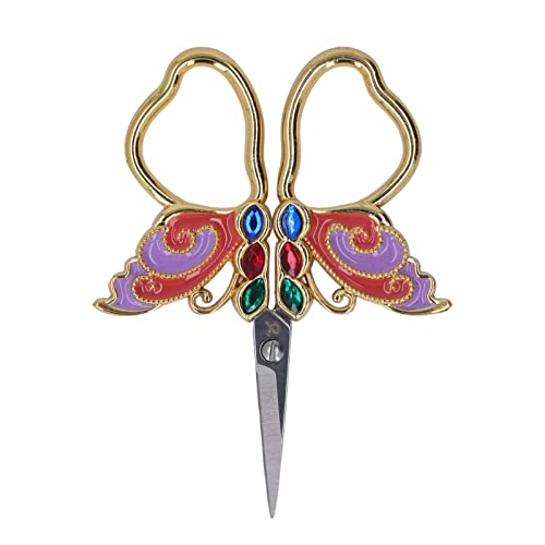 Home Scissors, Incisive Blade Butterfly Appearance Sewing Scissors for DIY Art Work, 3.3 inch Shears Cross Stitch Knitting Scissor