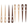 8PCS Nalbinding Needles, Beech Wood Weaving Needles and Weaving Tools for Large Needle Projects, Durable Weaving Accessories for Crafting and Textile Work, Smooth Wooden Sewing Needles Large Eye Set