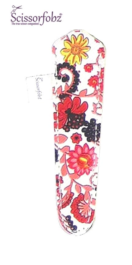 Designer Scissors Sheaths Shears Protective Covers-For Small Embroidery Scissors - Red Victorian Floral Garden Design-#SS-307 - color: Red Victorian Floral Garden, size: Single Small Size