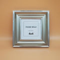 4x4 Silver Picture Frame, Real Glass, MDF, Black Backing, Wall/Tabletop - color: Silver, size: 4x4