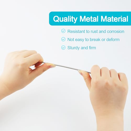 10 Pcs Professional Upholstery Needle, Long Sewing Needles 3"/4"/5"/6"/7"/8"/10"/12" Length, Large Eye Long Straight Upholstery Hand Needles for Home Quilting, Stitching, Crafting