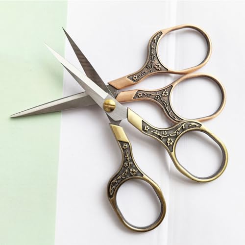 2 Pack Embroidery Scissors Small Sewing Scissors with Premium Leather Cover