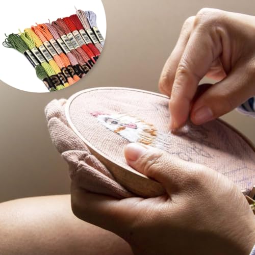 12 Skeins 105 Yards Multi Color Cross Stitch Thread for Bracelets - color: Autumn Leaves Color