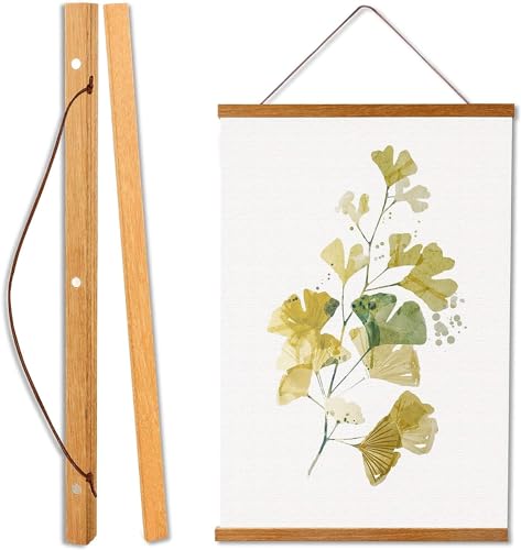WITCOLOR 25x17 25x36 25x25 Poster Frame, Magnetic Light Wood Wooden Frame Hanger for Photo Picture Canvas Artwork Art Print Wall Hanging (1 Pack, 25", Teak Wood) - color: Teak Wood, size: 25 Inch