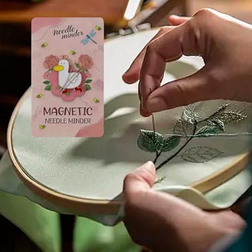Cute Cartoon Duck Magnetic Needle Minder 1Pack Strong Non-Slip Magnet Holder Cross Stitch Embroidery Sewing Accessories White