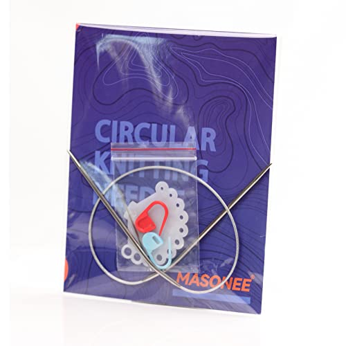 Stainless Steel Circular Knitting Needles Size 0 (2.0mm) 16inch Length - size: US 0(2mm) 40mm