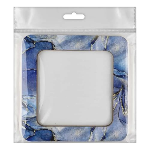 Magnetic Embroidery Hoop Medium – 4"x4" Inner Size, Square Hoop for Perforated Paper & Plastic Canvas, Midnight Blue | FLMP‑015 - color: Midnight