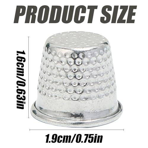 40Pcs Sewing Thimbles, Metal Sewing Quilting Thimbles, Silver Finger Protector for DIY Craft